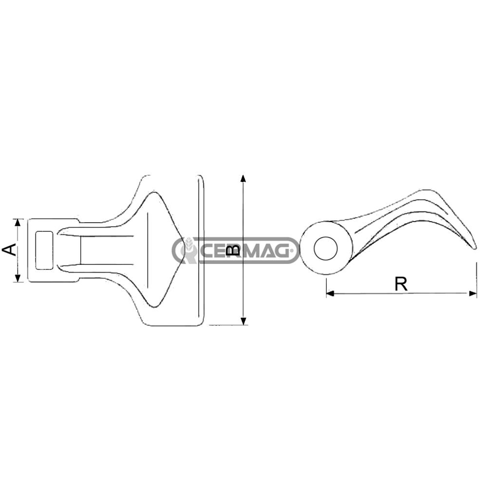 Mazza per trincia SICMA d. 16,5mm