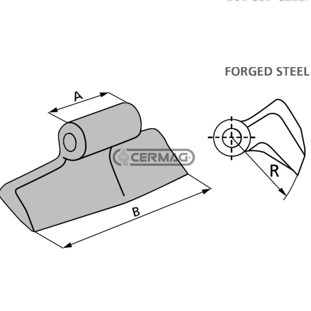 Mazza per trincia TCM CANECELA d.20,5mm