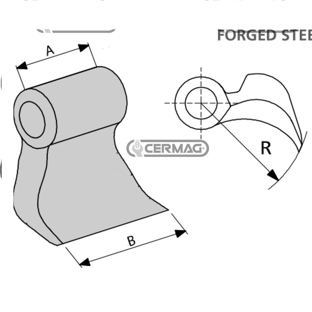 Mazza per trincia TCM CANECELA d.28,5mm