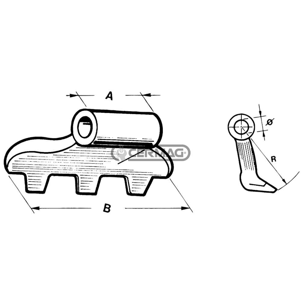 Mazza per trincia WILLIBALD d. 19,5mm