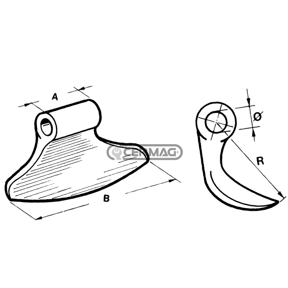 Mazza trincia COSMAG d.20,5