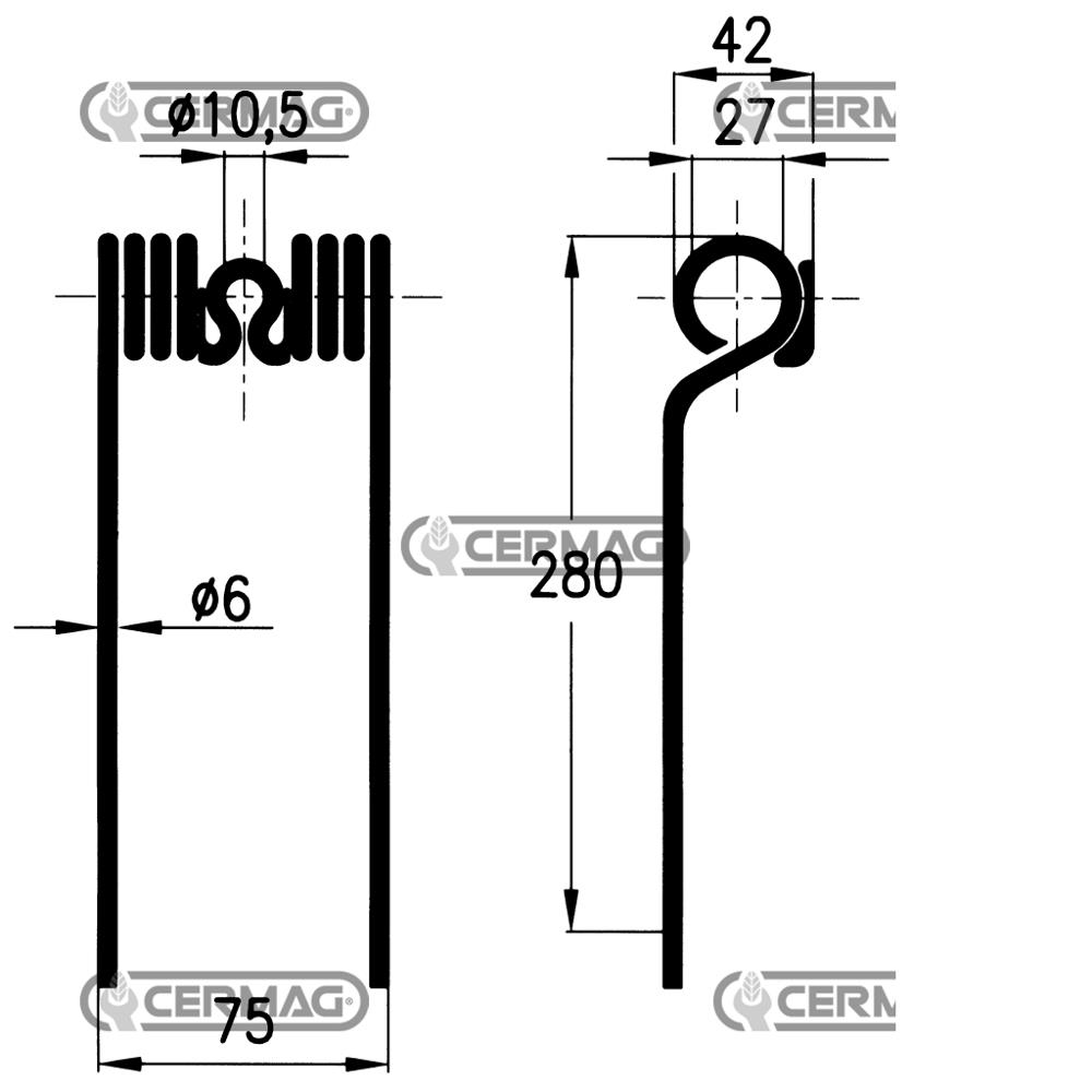 Molla per ranghinatore