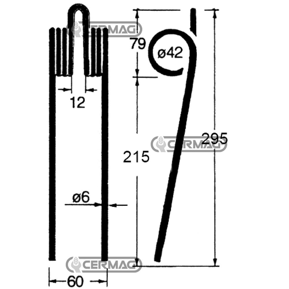 Molla per ranghinatore