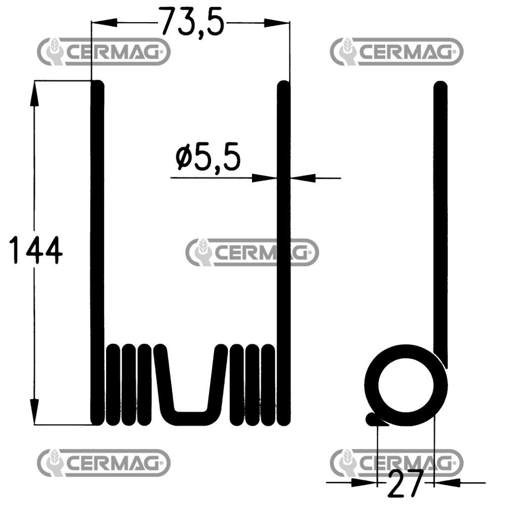 Molla per rotopressa