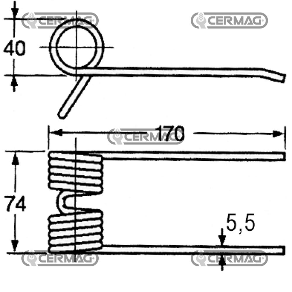 Molla per rotopressa