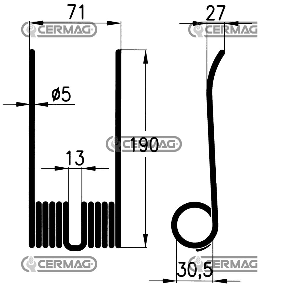 Molla per rotopressa