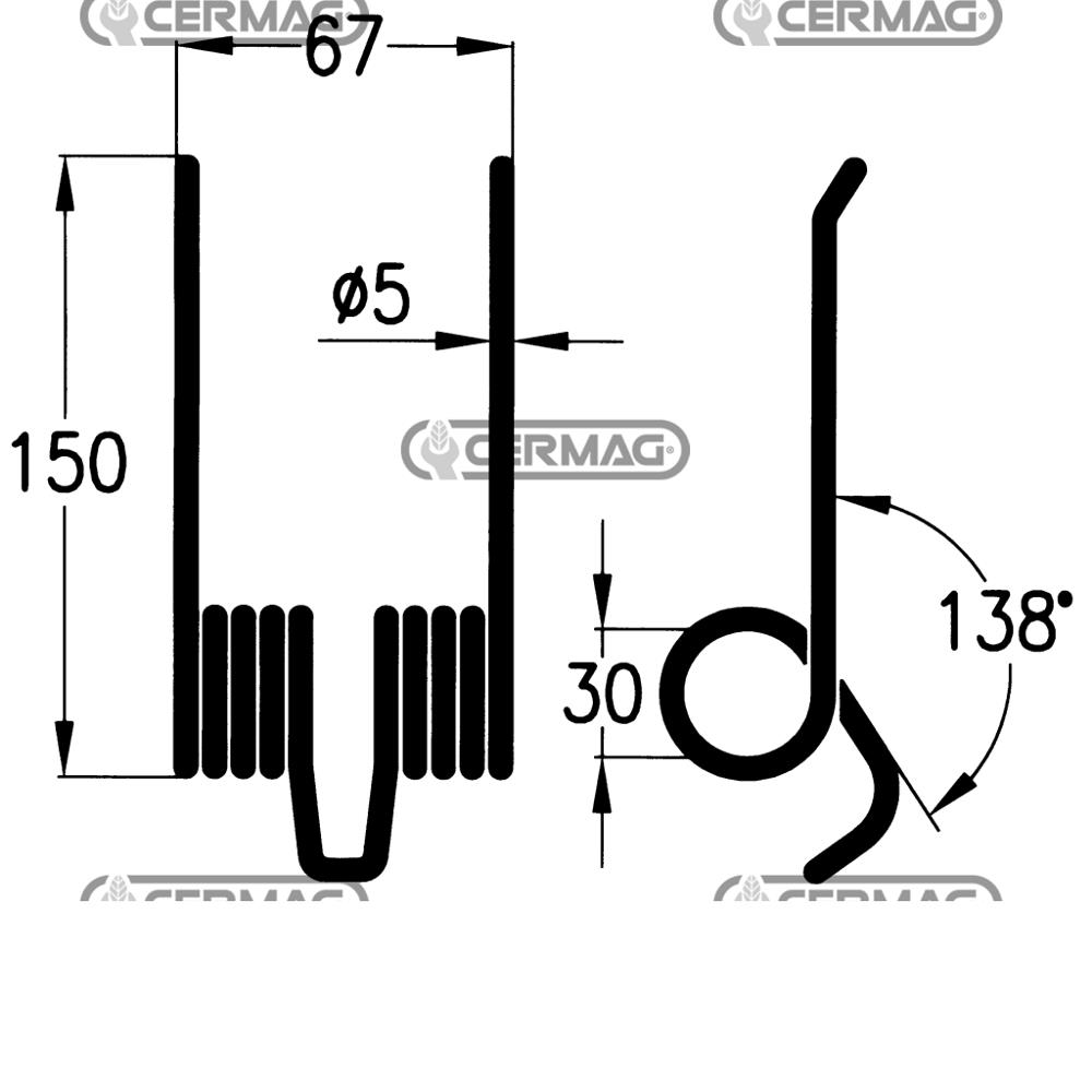 Molla per rotopressa