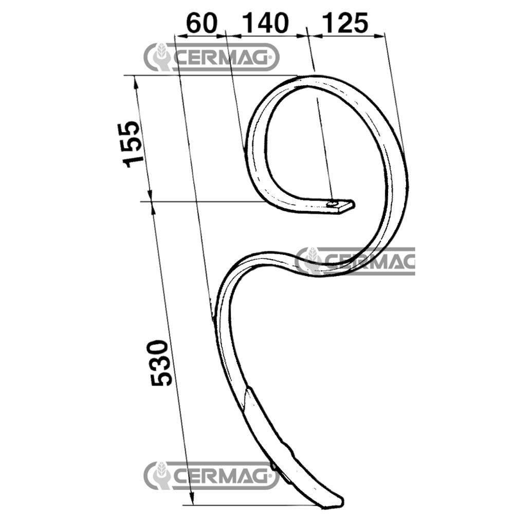 Molla per vibrocoltivatore