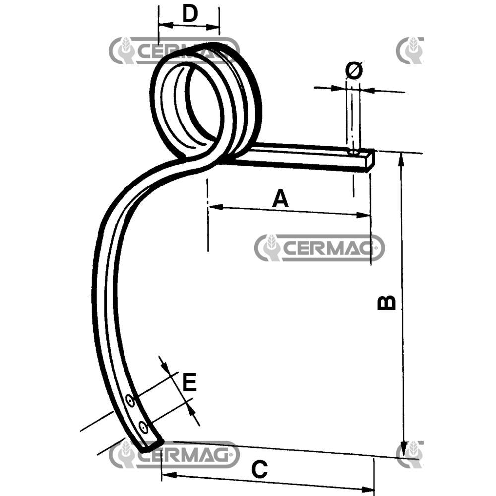 Molla standard tipo quadro
