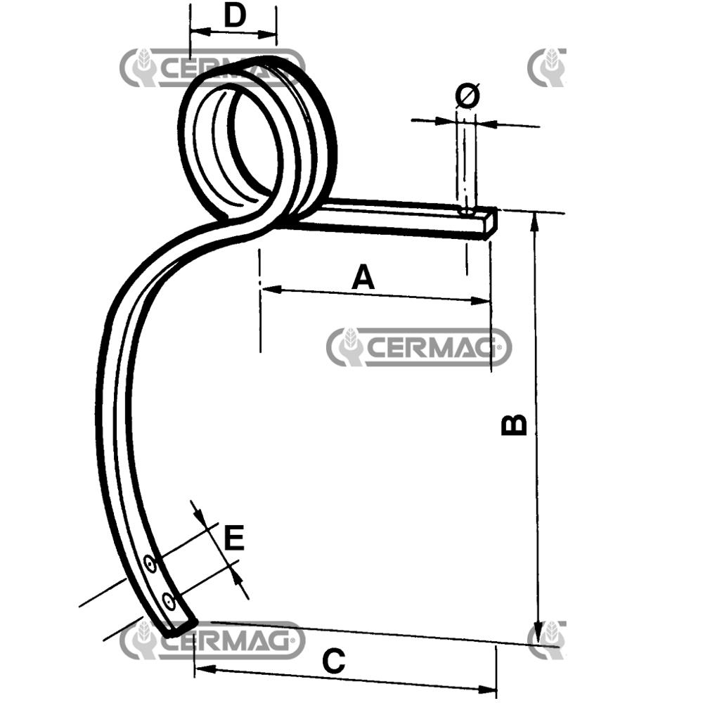 Molla standard tipo quadro