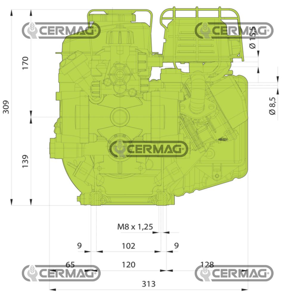 Motopompa a 2 membrane 2.5HP