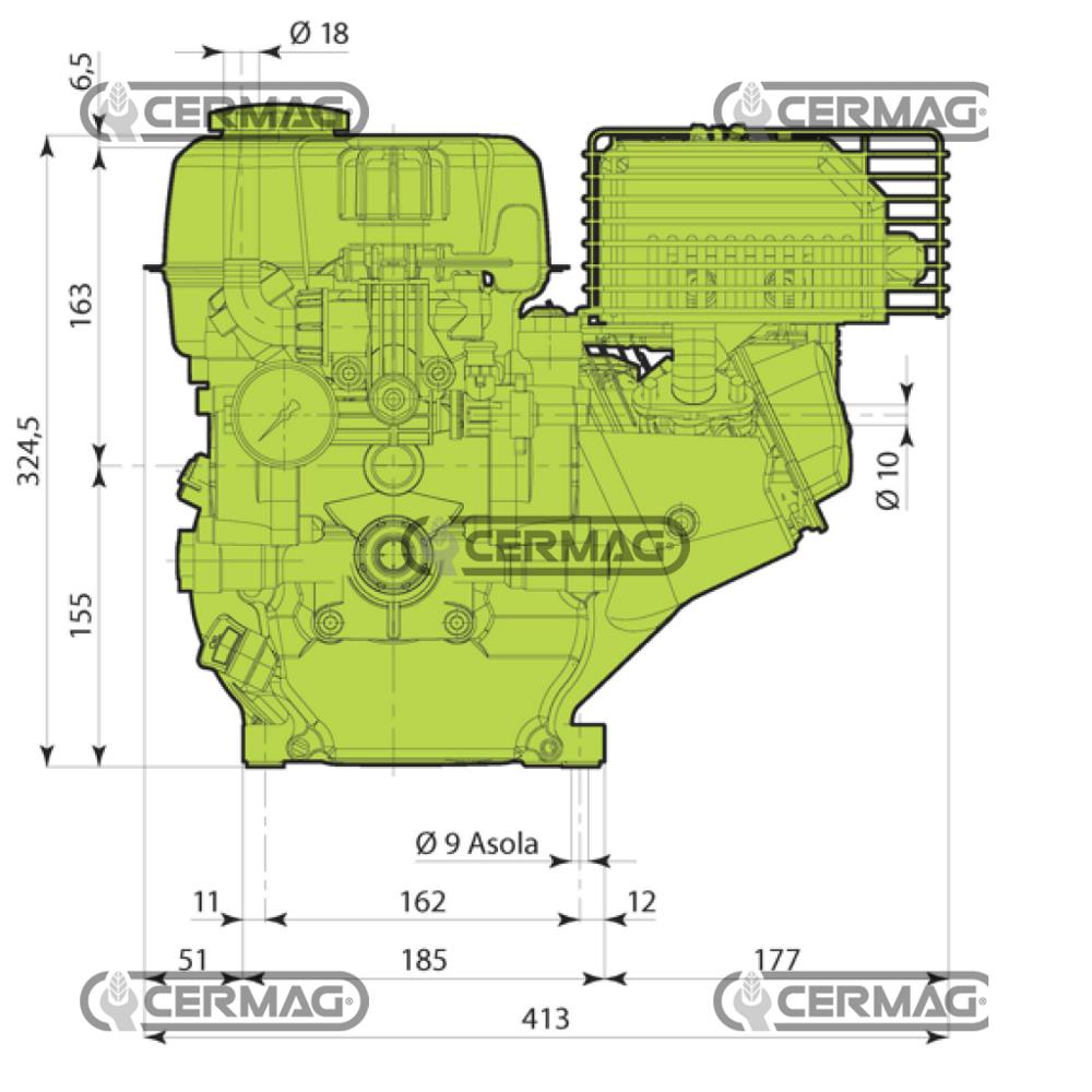 Motopompa a 2 membrane 2.5HP