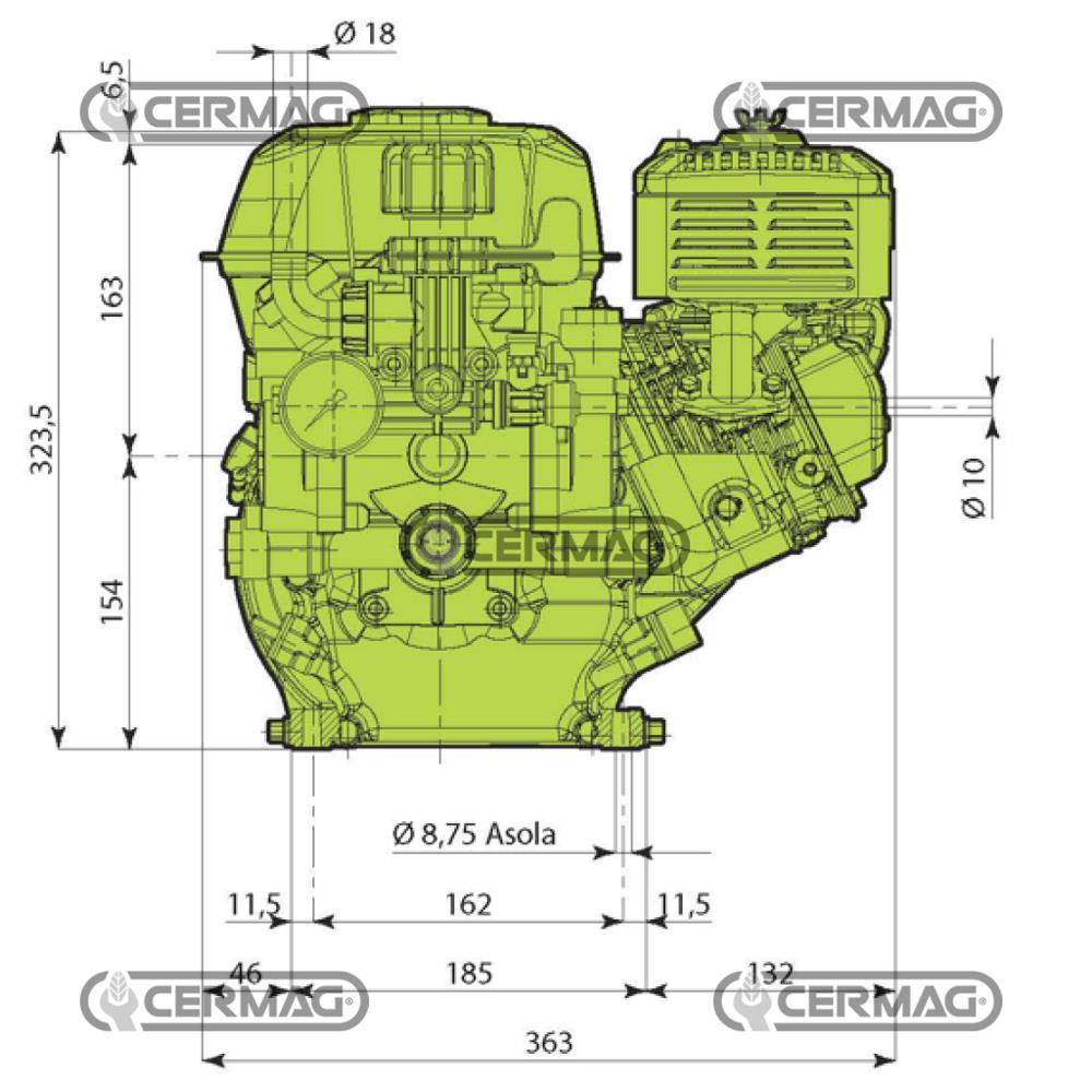 Motopompa a 2 membrane 4.8HP