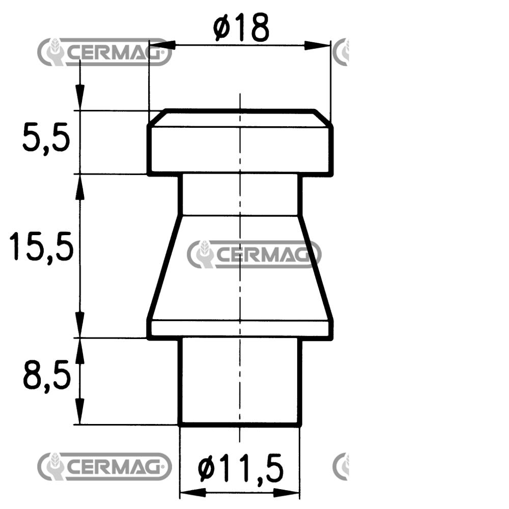 Perno per piastre portacoltello