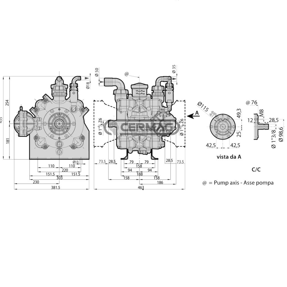 Pompa a membrana a bassa pressione - AR185BP C/C