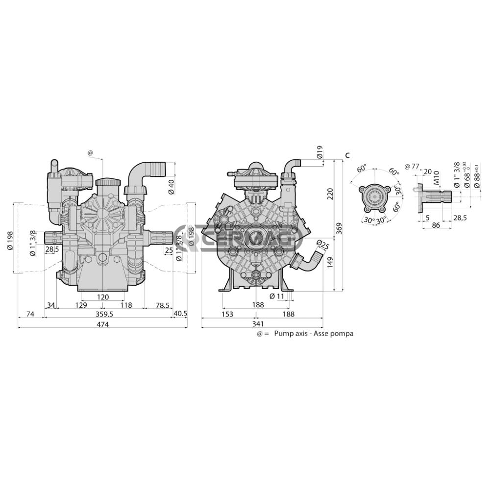Pompa a membrana a bassa pressione - AR80BP C