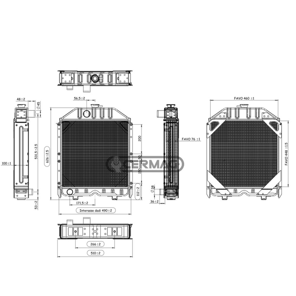 Radiatore FIAT 640 DT 5 FILE