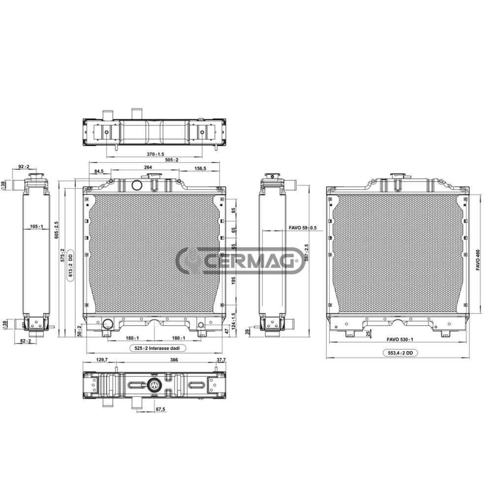 Radiatore in rame per FIAT - NEW HOLLAND