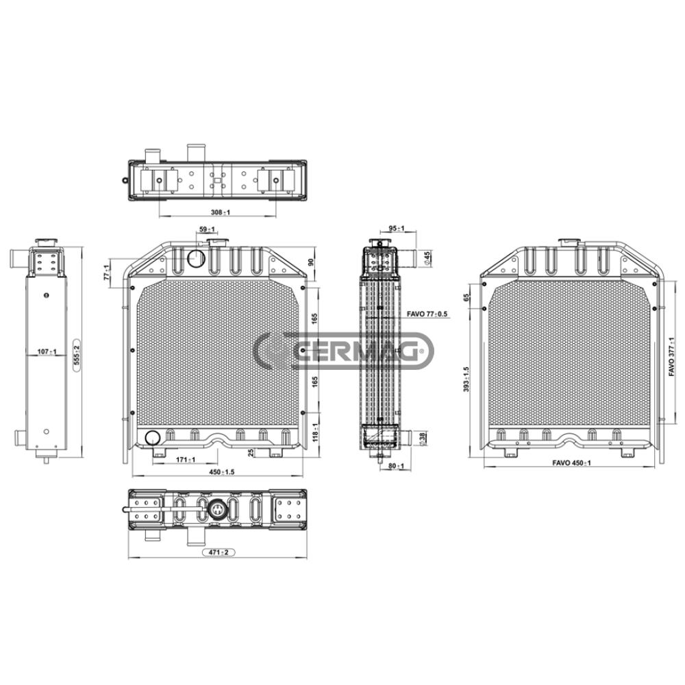 Radiatore in rame per FIAT - NEW HOLLAND