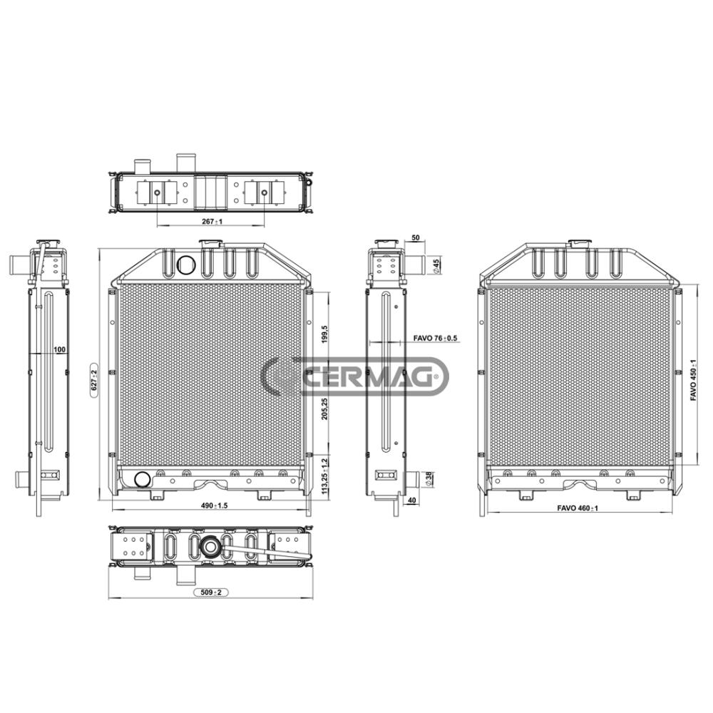 Radiatore per FIAT-NEW HOLLAND