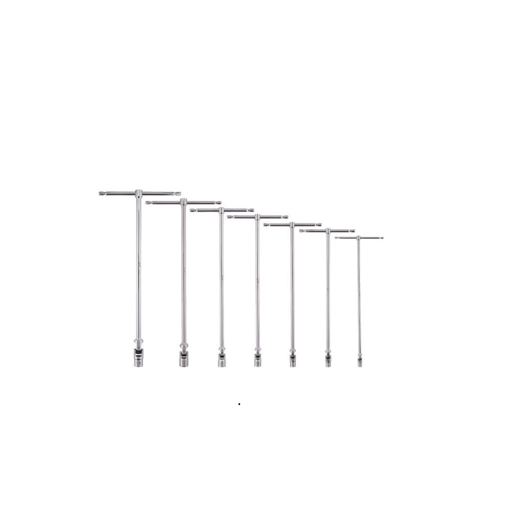 Set chiavi a T con bussola esagonale snodata - 7 pezzi