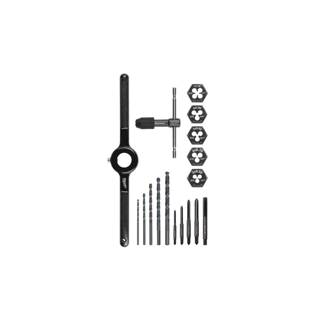 Set di maschi, filiere e punte HSS-G - 17 PZ
