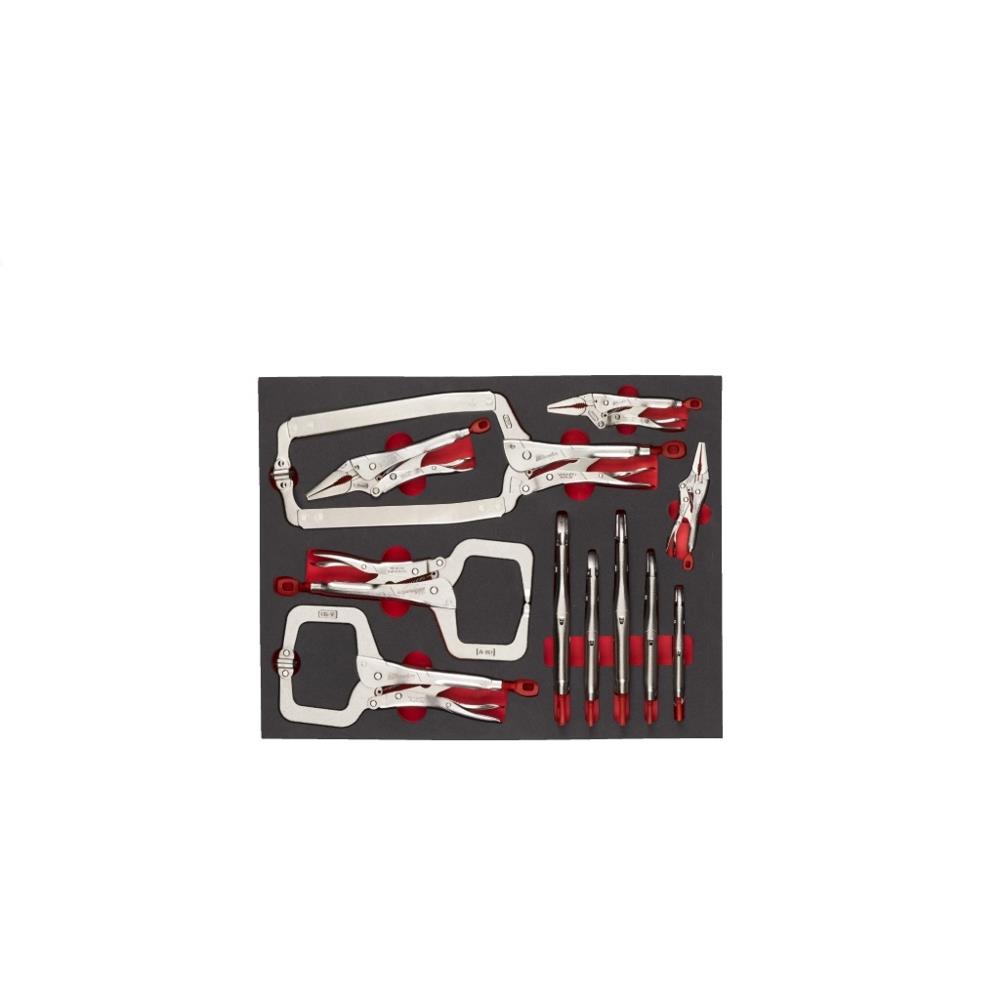 Set di pinze autobloccanti completo in modulo morbido 11pz