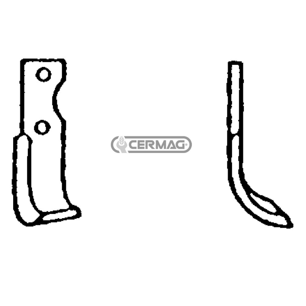 Zappa curva sinistra GRILLO 11000 lunga